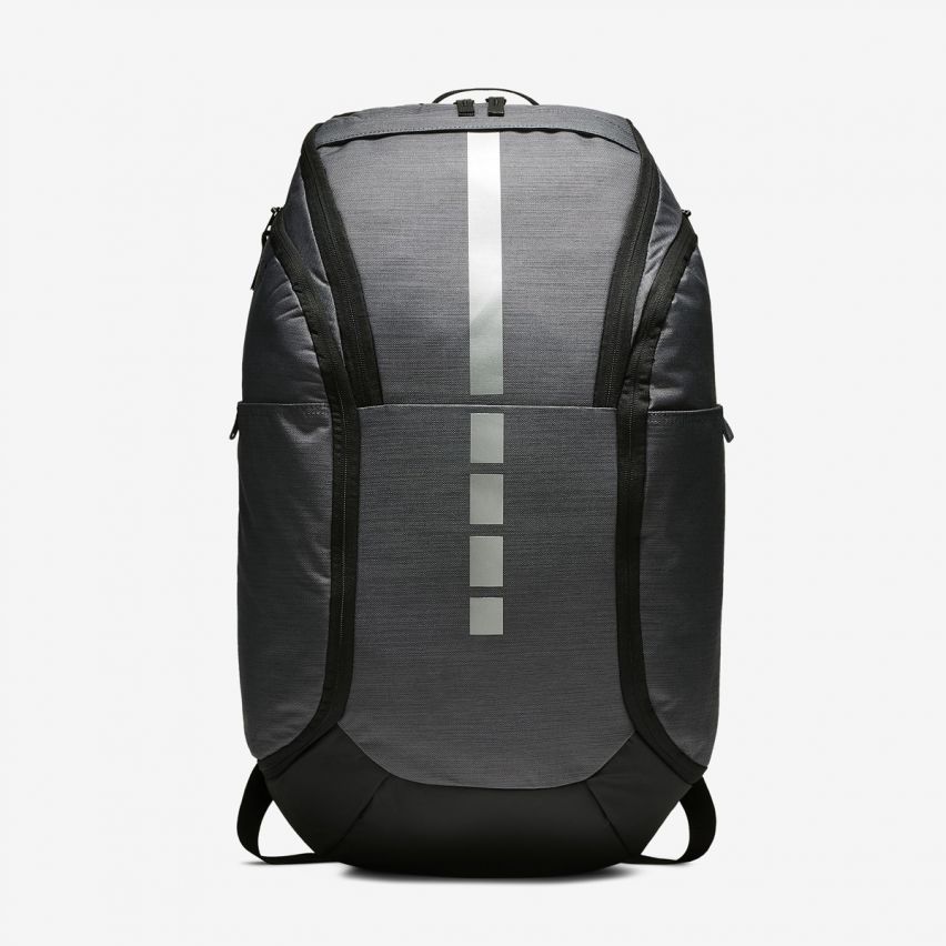 Leather-trimmed shell backpack